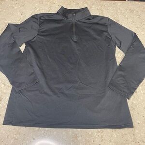 Men’s US Large dark gray, quarter zip pullover sweater